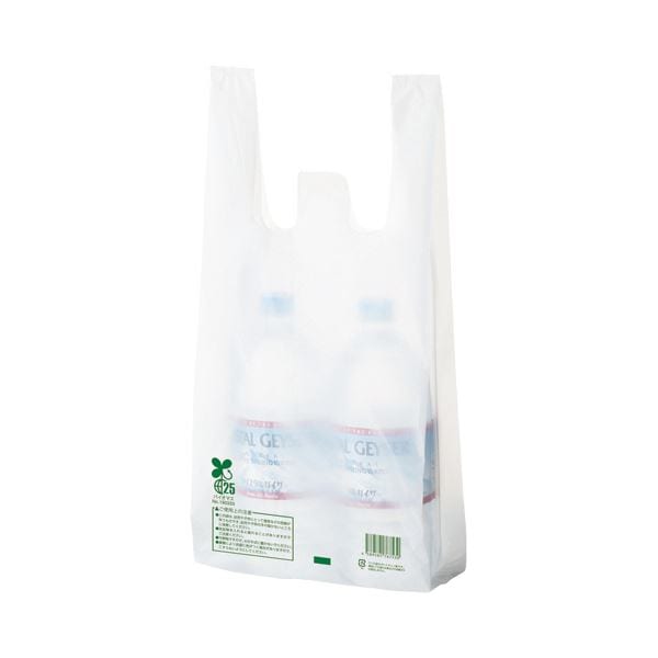 （まとめ） TANOSEEバイオマス配合レジ袋（乳白） 20号 1セット（1000枚：100枚10パック） 3セット
