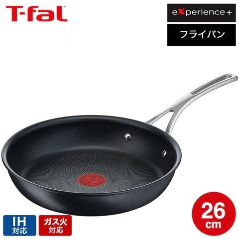 ティファール T-fal エクスペリエンス＋ フライパン 26cm IH対応 ガス火対応 / E52305 t-fal T-FAL tfal Tfal 取っ手つきフライパン JGS 送料無料