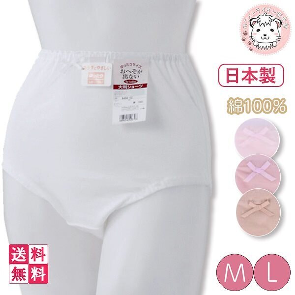 ショーツ レディース スムース おへそがでない 大判ショーツ 日本製 5枚セット M/L 5,802円