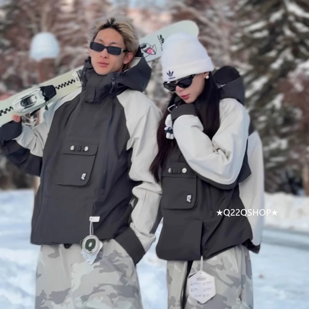 スノボウェア 2025 単品 メンズ レディース アウター ジャケット パーカー スウェット ゆったり ウィンタースポーツ スノーボードウェア スキーウェア スノーウェア 防水防寒 韓国風