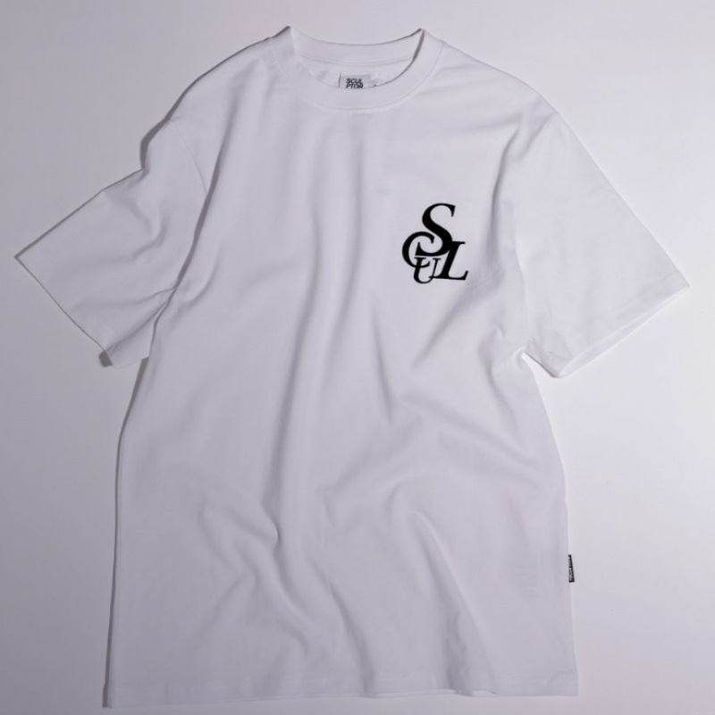 SCULPTOR Flocking Symbol Logo Tee White