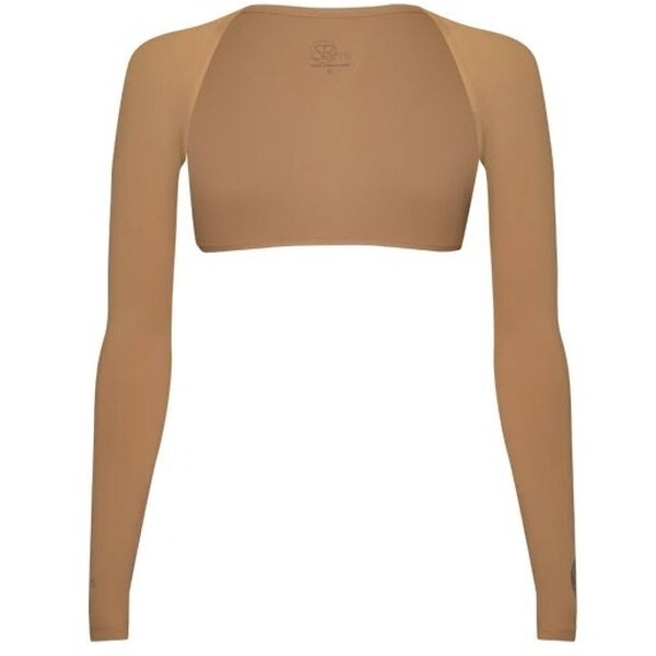 スパームス SParms Shoulder Wrap Latte Sサイズ アームスリーブ 肩まで ラテ(ブラウン) 冷感 紫外線カット マラソン ピックルボール サイクリング