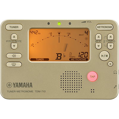 他サイト： ヤマハ　YAMAHA　チューナーメトロノーム ゴールド　TDM-710GLの商品画像