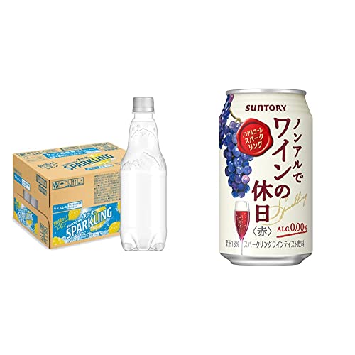 【セット買い】[炭酸水] サントリー 天然水スパークリング レモン ラベルレス 500ml 24本【ノンアルコールワイン】 ノンアルでワインの休日 赤 [ スパークリングワインテイスト 350ml 5,691円