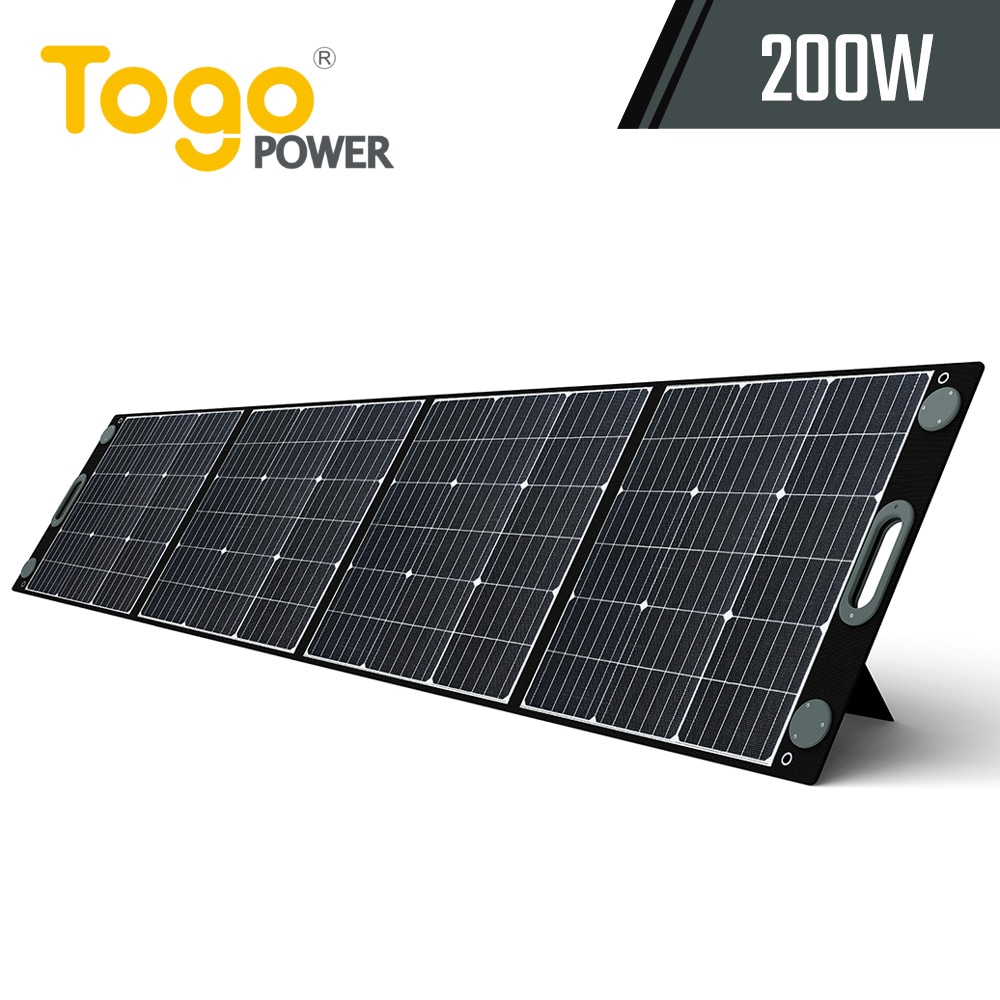 【正規代理店】TogoPower MASTER 200W ソーラーパネル 折り畳み式 太陽光パネル ポータブル電源と組み合わせ ETFEフイルム IP65防水 防水機能 イベント 防災 災害 緊急