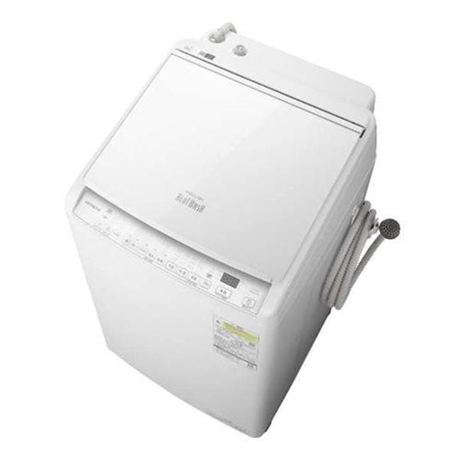 洗濯機(全自動 6.1kg8kg) ヒタチ BW-DV80J 縦型洗濯乾燥機 (洗濯8.0kg乾燥4.5kg) ホワイト