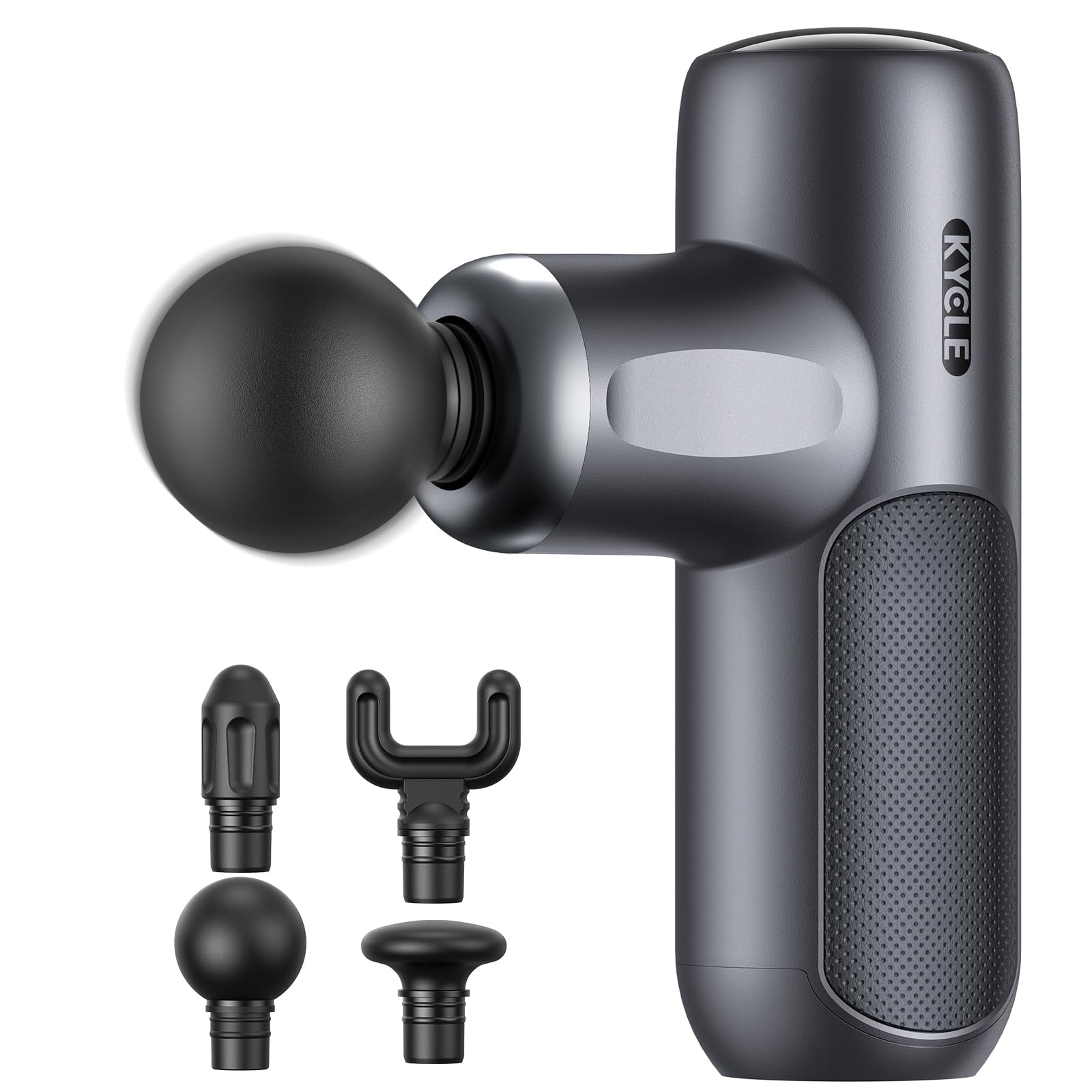 KYCLE 筋膜リリースガン ハンディガン MINI 5段階振動強力振動 8時間連続使用 超軽量 AI自動モード Type-C急速充電 ミニ 筋膜ガン 静音 携帯便利 4種類アタッチメント リリースガ