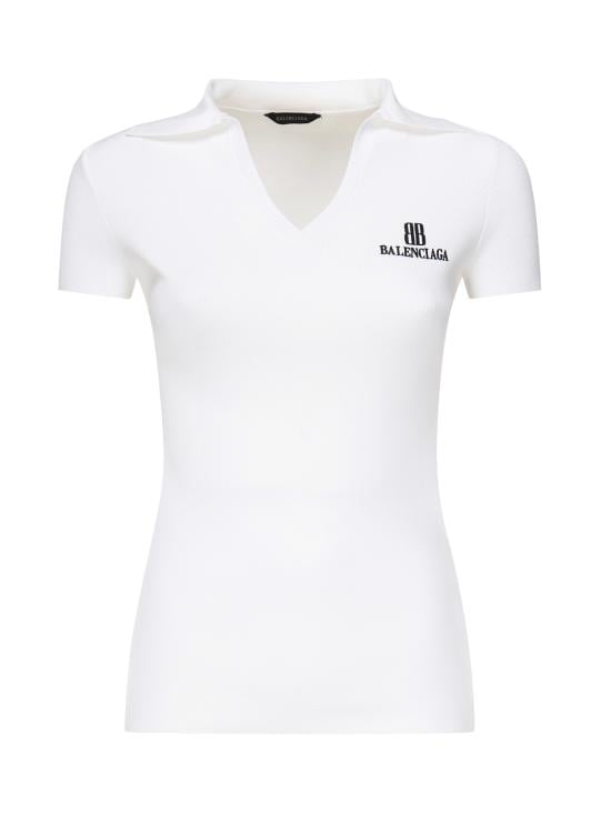 BALENCIAGA Women Polo Shirts 835501 T52319040 White