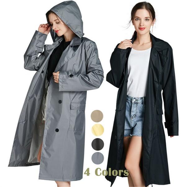 新製品の販促 出荷が迅速 レインコート レディース メンズ レインウェア ロング丈 膝丈 収納ポーチ おしゃれ 軽量 防水 雨具 通学 アウトドア 通勤 自転車 バイク 注文すると211個のQポイント雨具