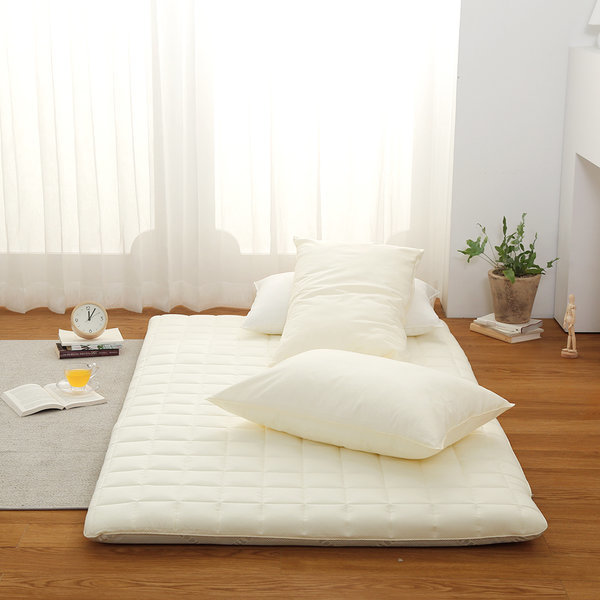 六日寝装プレーン純綿キルティング敷布団カバークイーン(Q)
