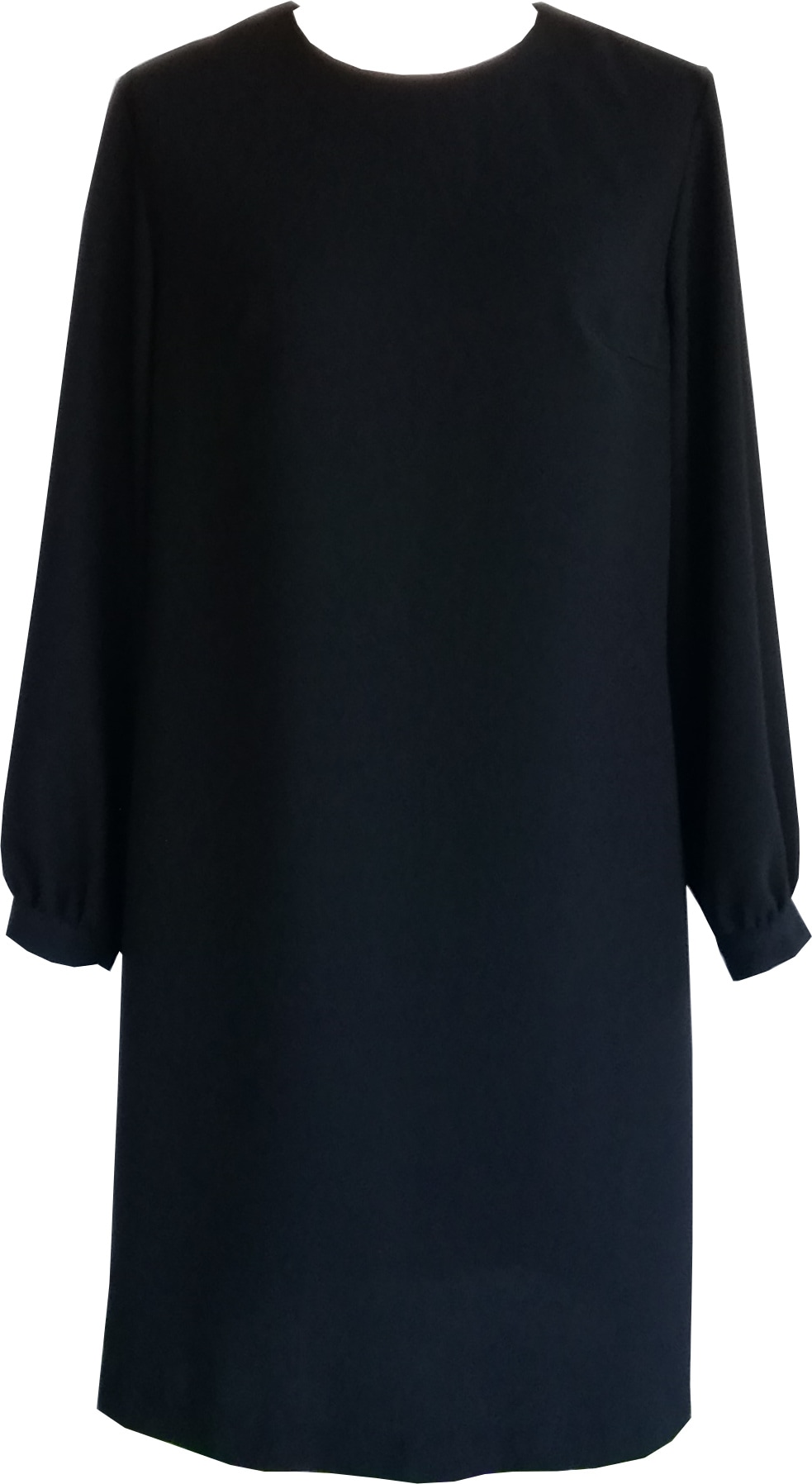 喪服 ひざ丈ワンピース　清楚でシンプル　S M L LL 3Lブラックフォーマルワンピース　124800