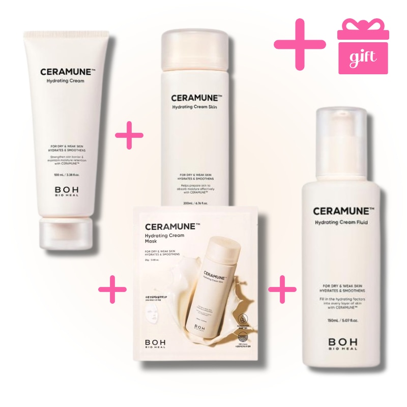 【GIFT/NEW】セラミューン ハイドレーティング クリーム100ml + クリームスキン200ml + マスク 1枚 + クリーム フルイド150ml 7,948円