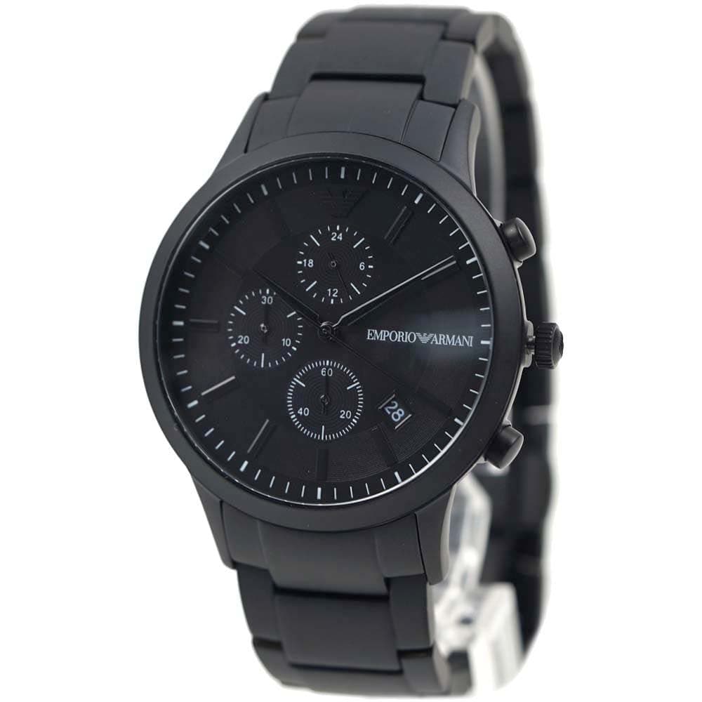 エンポリオアルマーニ 腕時計 メンズ クロノグラフ 日付カレンダー ブラック シェル文字盤 EMPORIO ARMANI RENATO AR11275
