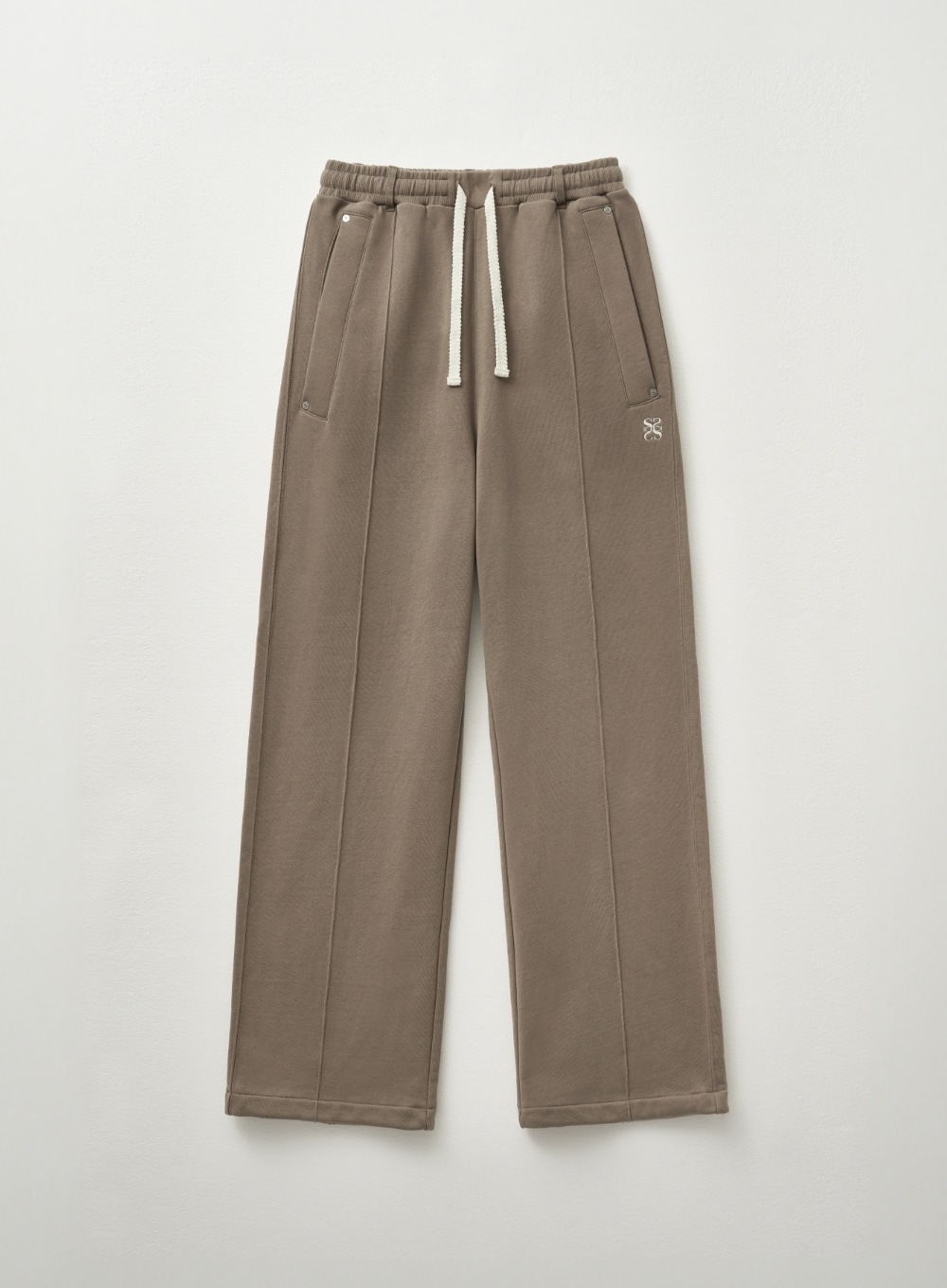 【SATUR】 (W) TEO COTTON BANDING SWEATPANTS : BROWN