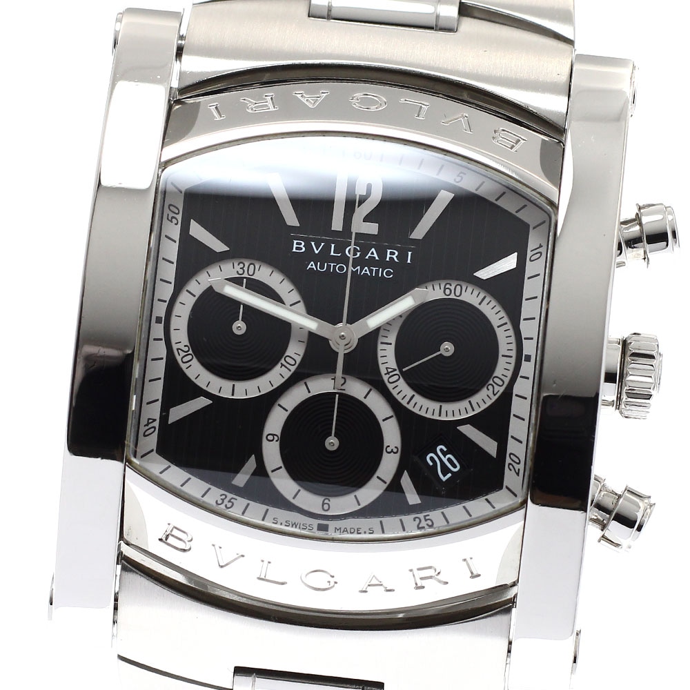 ブルガリ BVLGARI AA48SCH アショーマ クロノグラフ デイト 自動巻き メンズ _931680【中古】