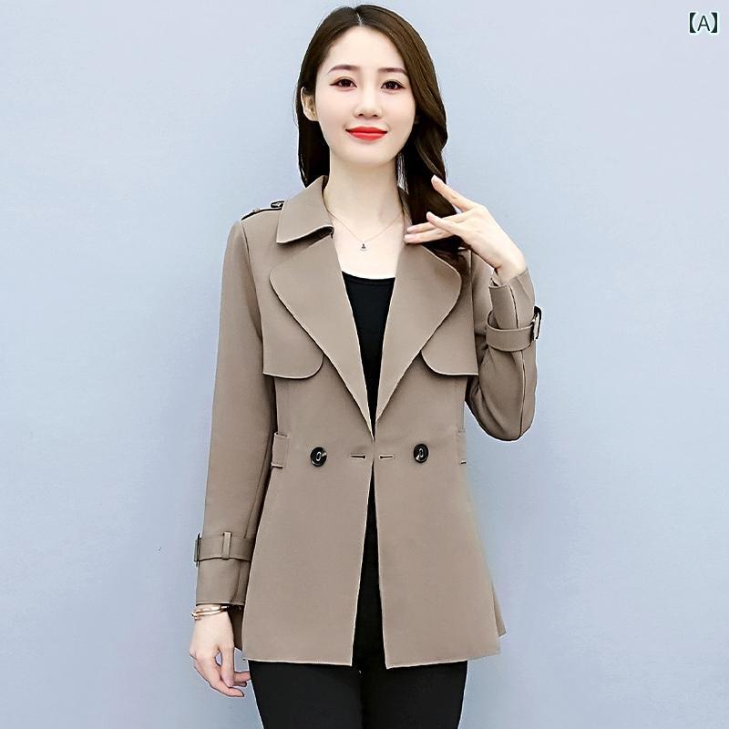 レディース 春秋 トレンチコート アウター 婦人服 おしゃれ きれいめ カジュアル イベント 通勤 通学 旅行 お呼ばれ ビジネス ディナー アップ