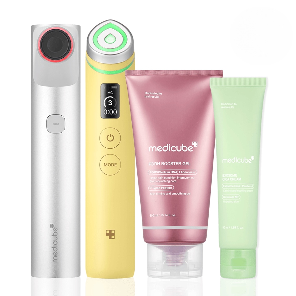 メディキューブ 輪郭集中 2種 セット_ブースタープロハイフォーカスショット / 輪郭スキンブースターマッサージ器