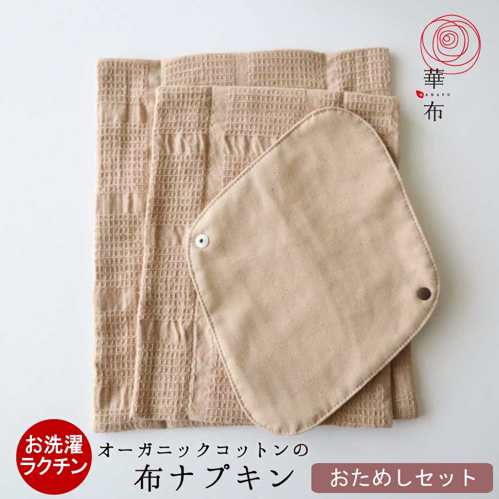 ホルダー付おためしセット3点 Ｌサイズ／Ｍサイズ／布ナプホルダー各１枚 オーガニックコットン 生理用 日本製