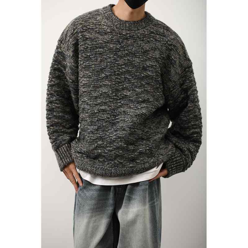 メンズ ファッション 男性用 オシャレ シンプル 大人 かっこいい 大きいサイズ ストリート 紳士服 レトロ セーター 秋冬 ラウンドネック セーター トップス