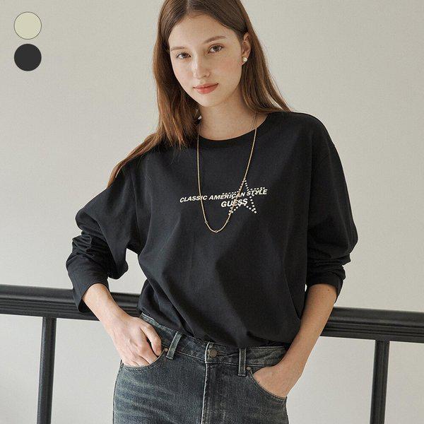 AK盆唐店女性_ハートプリント長袖Tシャツ (OP3K5424)