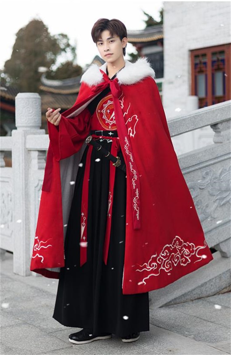 早い者勝ち ロングセクション 裏起毛 中国の風 ししゅう オリジナル カップル 漢服