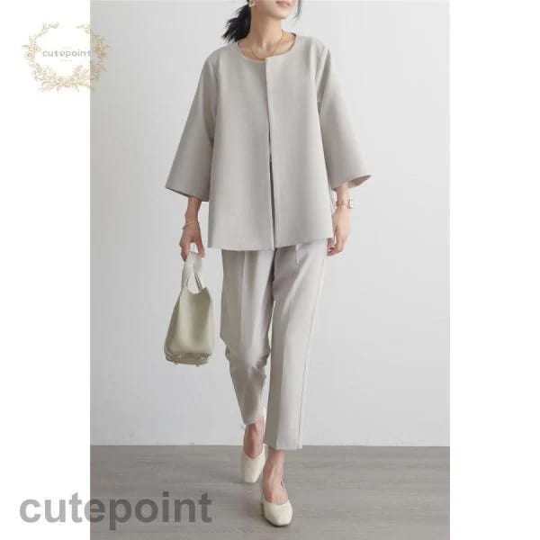 着痩せ OLスーツ スーツ レディース OL 通勤 入学式 成人式 上品 卒園式 体型カバー 着痩せ フォーマル ママ お食事会 高級感 卒業式アウタートレンチコート