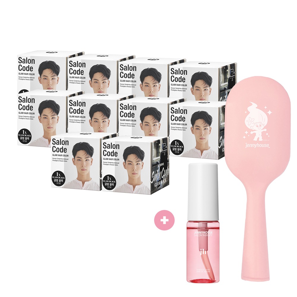 （合計10セット）ジェニーハウスニューサロンコードグラムヘアセルフ染色ブラック/ジェルタイプ