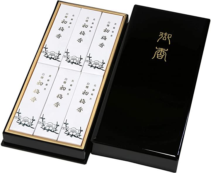 包装 蓮のし付き 白檀初梅 6箱入塗箱 / 日本製 国産 淡路島 ばいくんどう