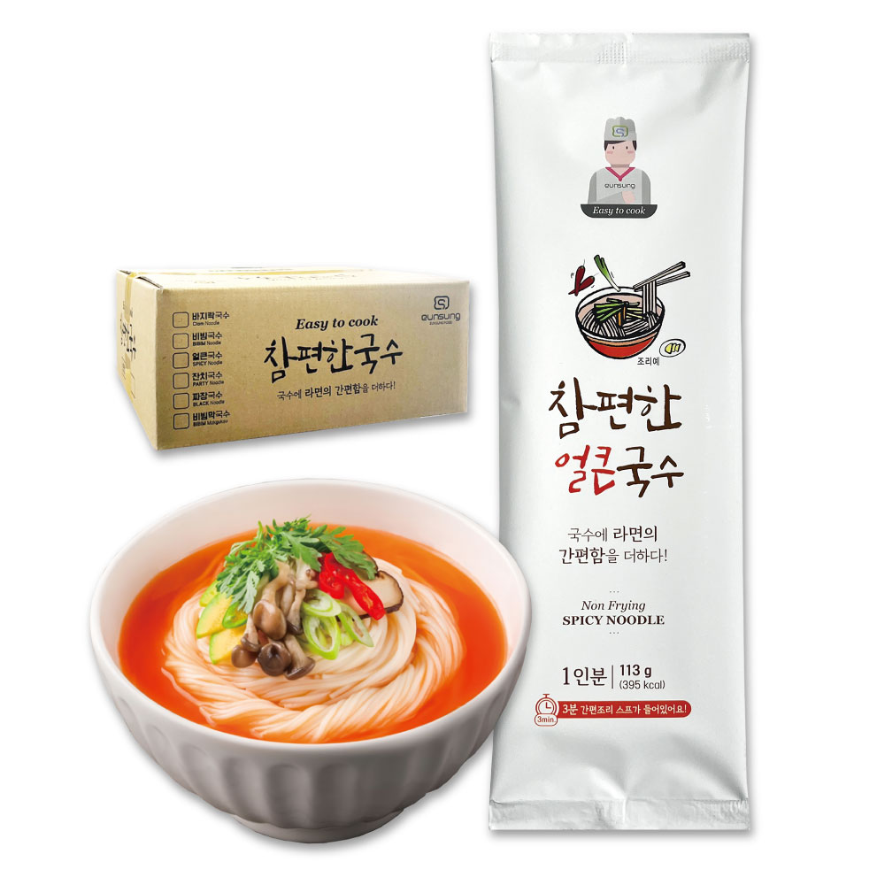 Easy to Cook ピリ辛クッス スープ付 113g(1人前) 30袋セット / 韓国 麺料理 らくらくククス 旨辛 6,449円