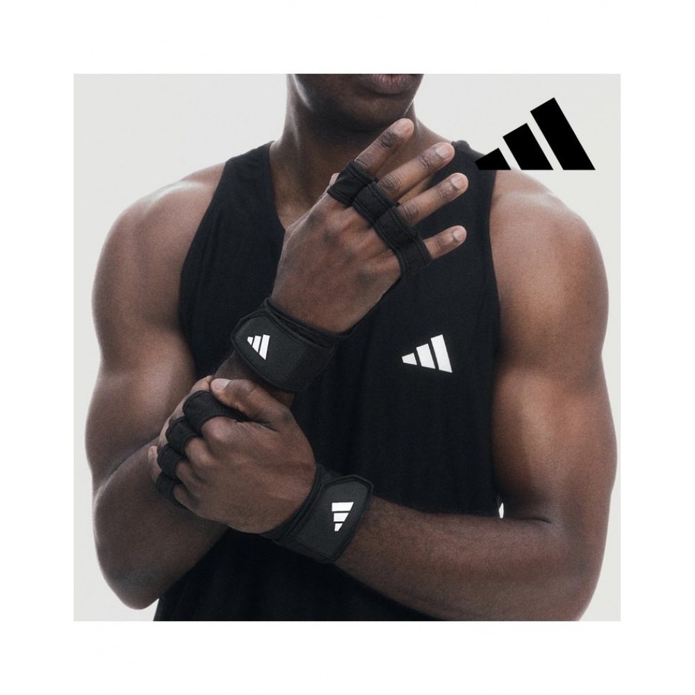 アディダスフィットネス adidas オープンバックトレーニングジムグローブ通気性ダブルストラップエクササイズプルアップウェイトクロスフィット