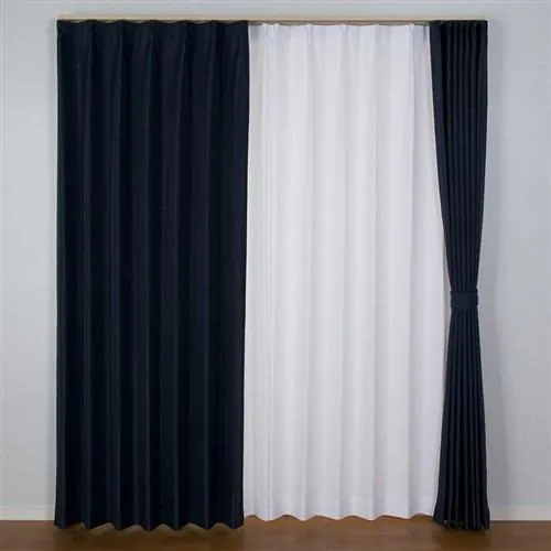 [200×178]カーテンレガシー ネイビー1枚入 遮光 形状記憶加工 ウォッシャブル