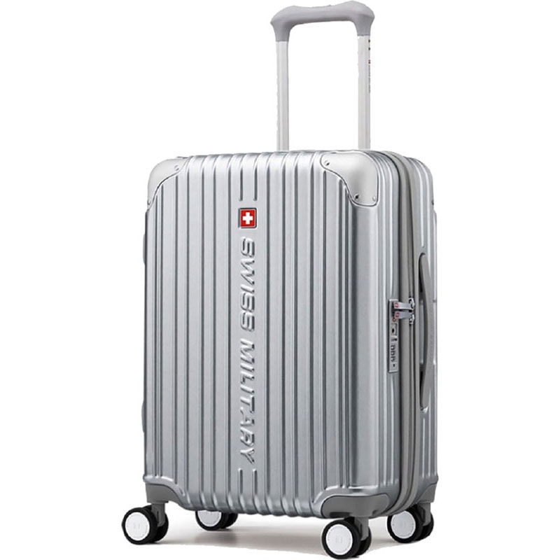 SWISS MILITARY(スイスミリタリー) CYGNUS スーツケース 55cm シルバー カジュアル キャリーケース (sma820silv)