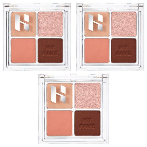 マイフェイブアイシャドウパレット6.5g 03ローズリー 3個 ローズグラデ 多色パレット