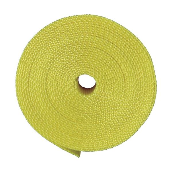 (まとめ) TRUSCO ナイロン平ベル 1.6t×38mm×5m 黄色 TNB385-Y 1巻 (×5セット)