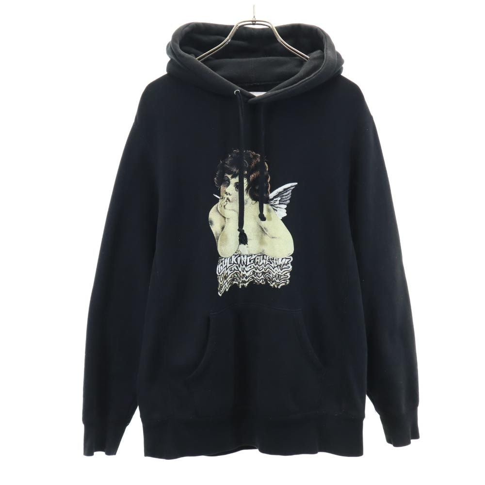 ファッキングオウサム 長袖 スウェットパーカー M 黒系 Fucking Awesome 裏起毛 天使 メンズ