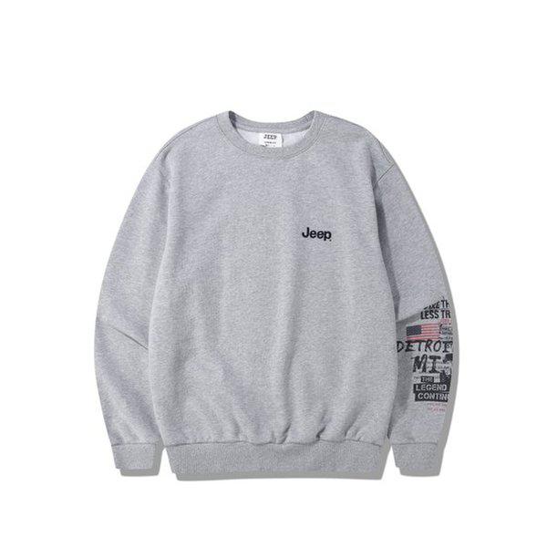 JQ3TSU861 メランジグレー 男女共用 グラフィティ トシ ルーズフィット スウェットシャツ Tシャツ