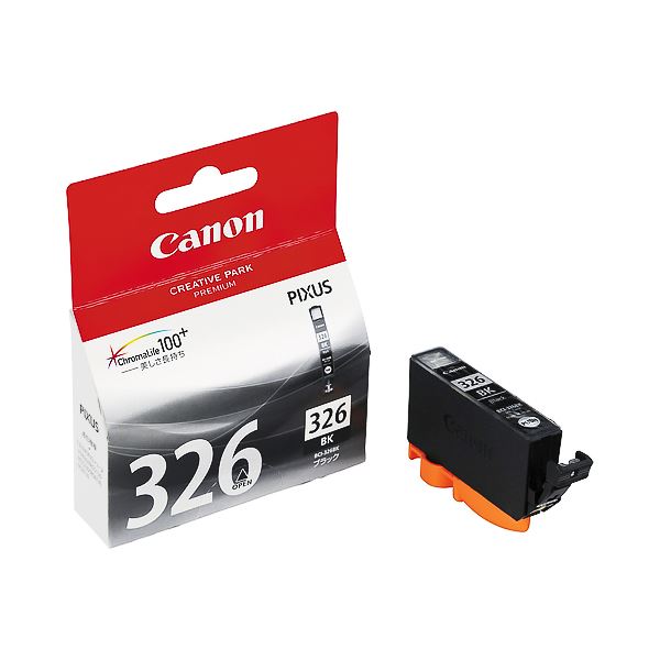(まとめ) キヤノン Canon インクタンク BCI-326BK ブラック 4535B001 1個 (×10セット)