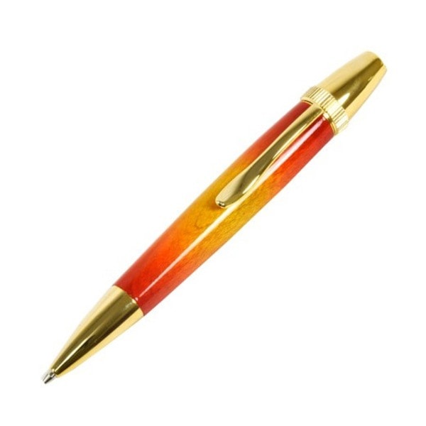 日本製 Air Brush Wood Pen サンバースト ボールペン（ギター塗装）パーカータイプ/芯：0.7mm楓/メイプルウッド