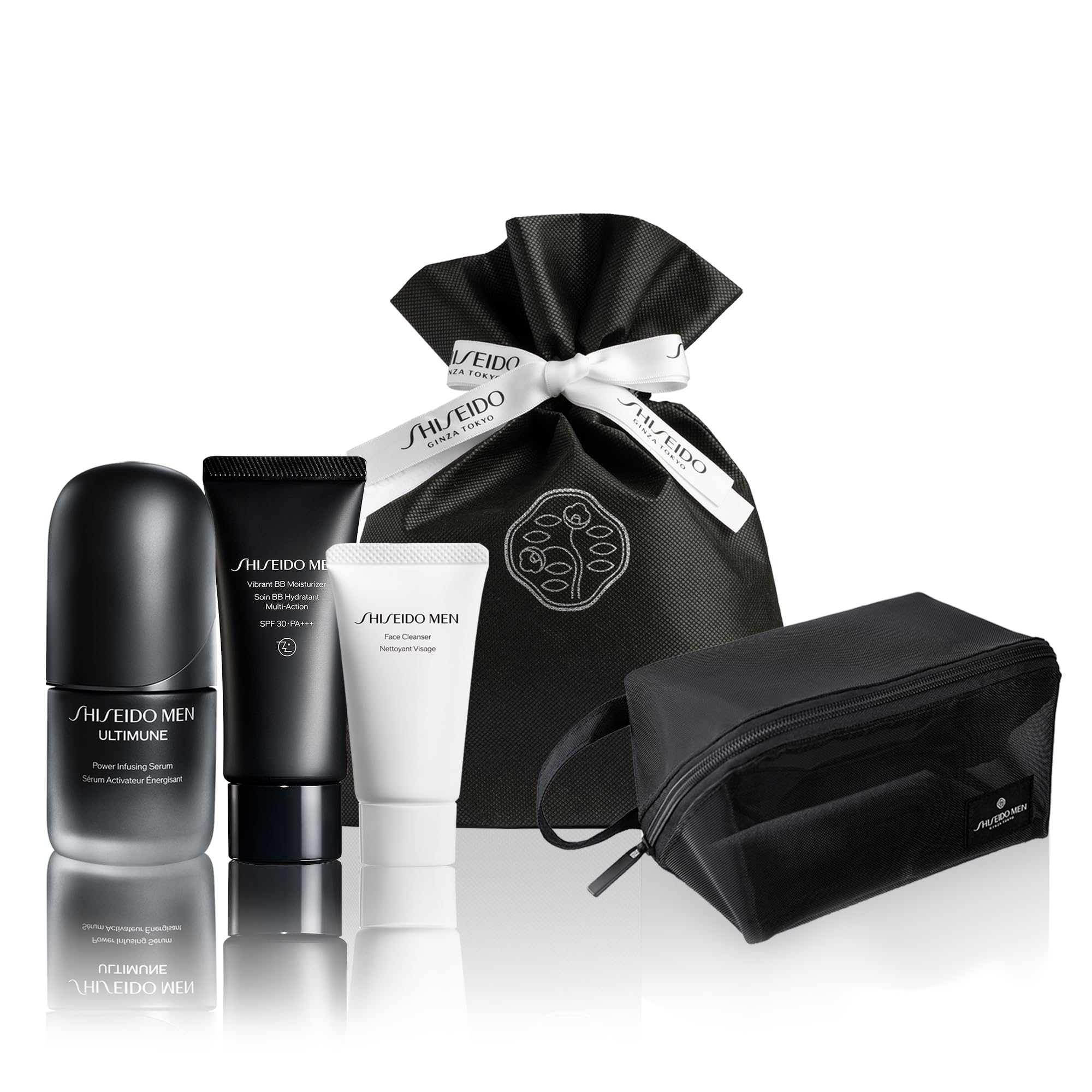 資生堂メン メンズ スキンケア・メイクギフトセット 美容液 アルティミューン パワライジング セラム 30mL BBクリーム ヴァイブラント BBモイスチャライザー40g 洗顔 フェイスクレンザー 3