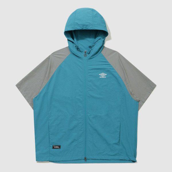 ジャケット VQA UQ321CJK71-PGN サンシャワー半袖フード付きジャケット PALE GREEN