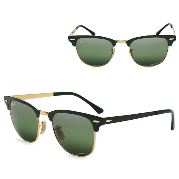 サングラス 0RB3716 9255G4 51 クラブマスター CLUBMASTER ノーズパッド CHROMANCE 偏光レンズ メンズ レディース ユニセックス グリーン