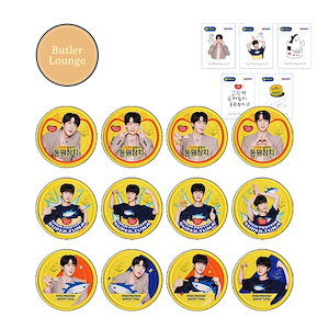 BTS JIN ドンウォン　ツナ缶（5個セット）　新品未開封 特典シール2枚付き BTS JIN 東遠 ドンウォン ツナ缶セット ステッカー付き 未開封品