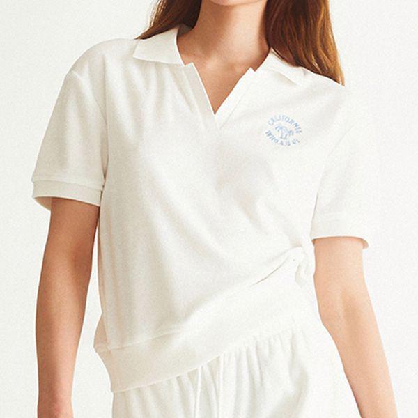 パームツリー テリー クロップ 半袖カラーTシャツ WHHAD2627F T _P415458867