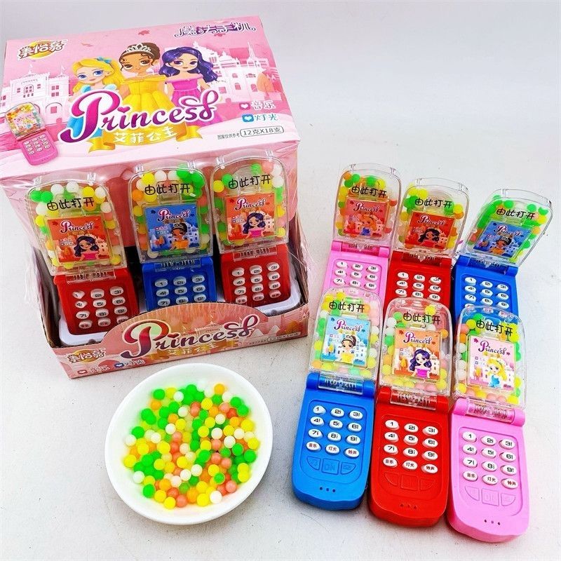 おいしいおやつ 新品 魔法音楽 携帯電話の形のキャンディ 1 個 12g カラフルなレインボー キャンディ スナック おもちゃ キャンディ 新しい日付