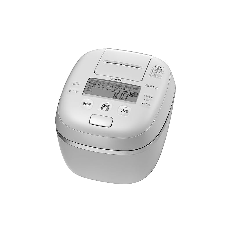 【即納】タイガー魔法瓶(TIGER) 炊飯器 5.5合 圧力IH式 ご泡火炊き 土鍋かまどコート釜 タルクホワイト