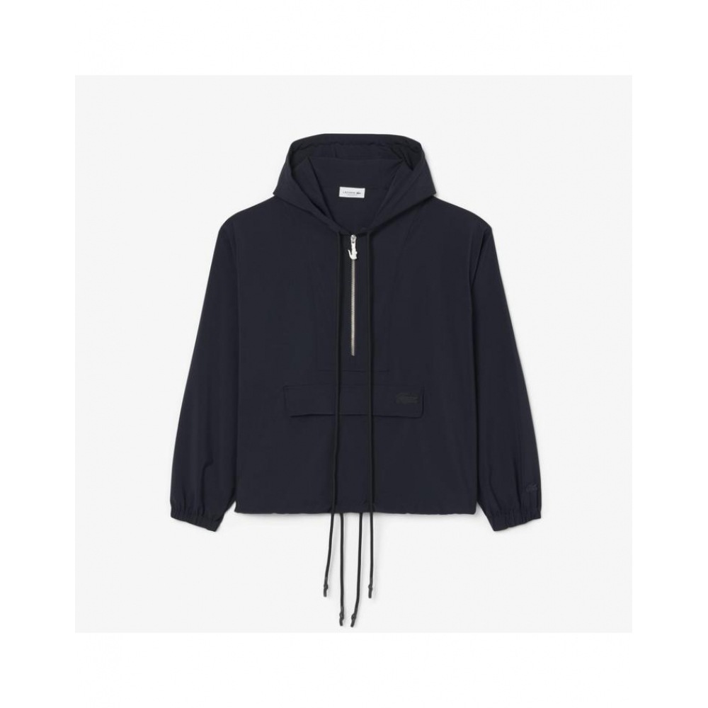 ラコステ レディース ウールブレンド テーラード フード アノラック ジャケット BF2450-55G HDE