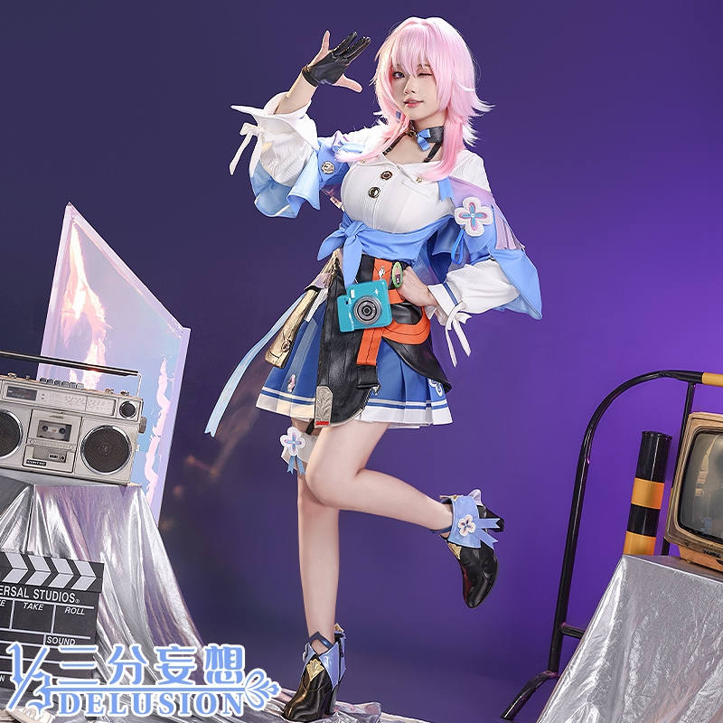 【三分妄想13Delusion】崩壊：スターレイル 三月なか コスプレ衣装ウィッグ靴 コスチューム79