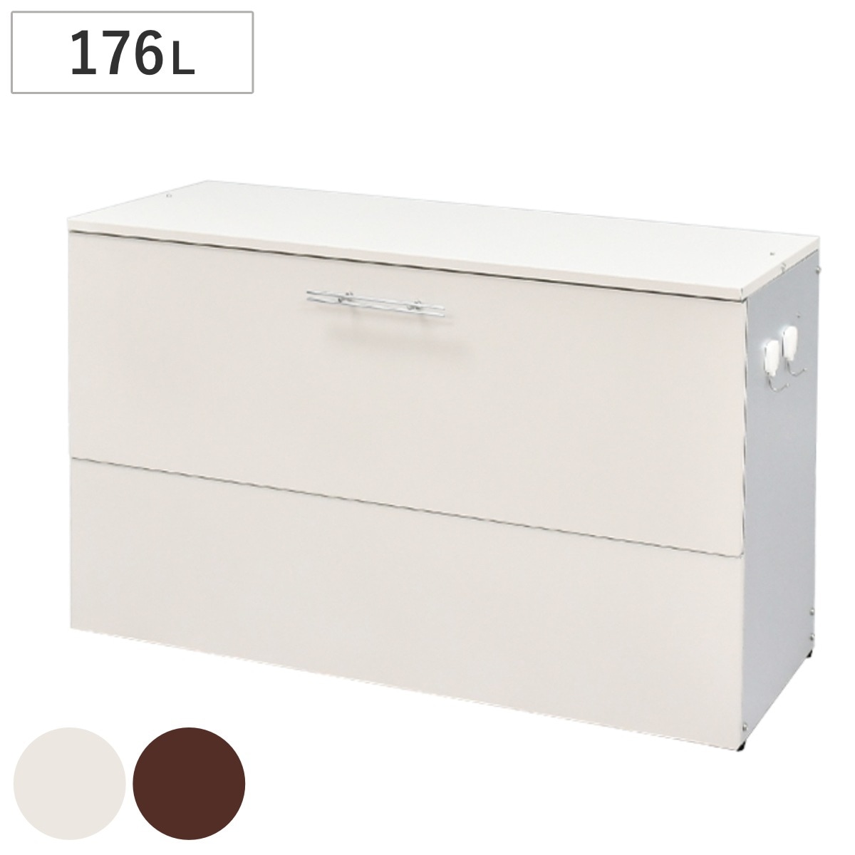 ゴミ収納庫 屋外用 176L 幅100x奥行38x高さ63.5cm ガルバリウム ごみ箱 コンテナ 大容量 大型 ダストボックス 収納 屋外収納 ゴミ 収納庫 日本製 176リットル 19,906円