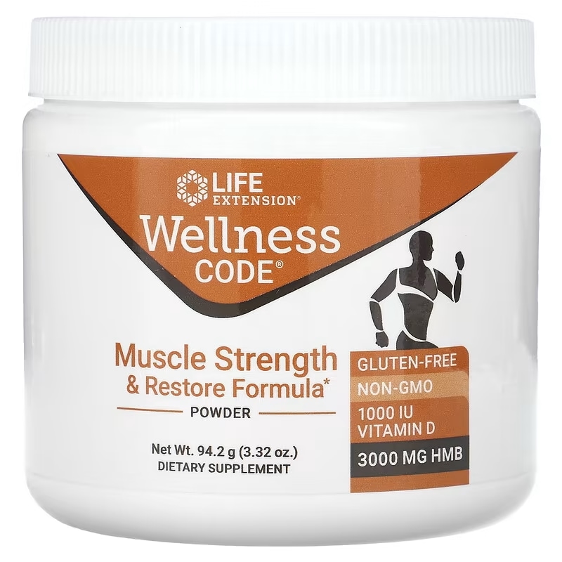 Wellness Code（ウェルネスコード） Muscle Strength＆Restore Formula Powder 94.2g（3.32オンス）