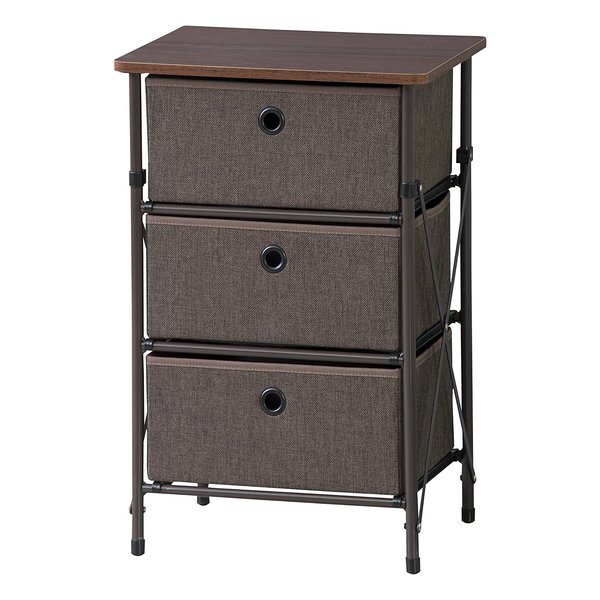 簡単組立チェスト3D ブラウン W40×D32×H59 LFS-701BR